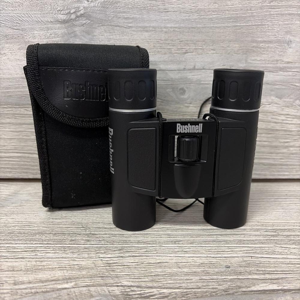 BUSHNELL 12 X 25 240 Ft/1000 Yds Binoculars- Black Foldable (e9)